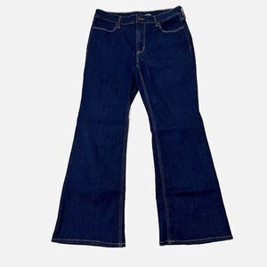 Old Navy High Rise Wow Flare Dark Wash Jeans Size 8 Petite